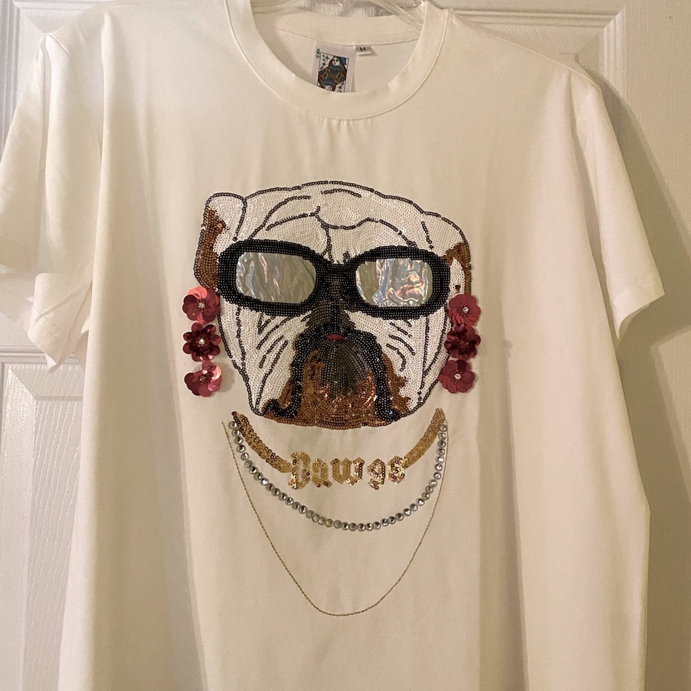 Queen of Sparkles Georgia Bulldogs sequin tshirt